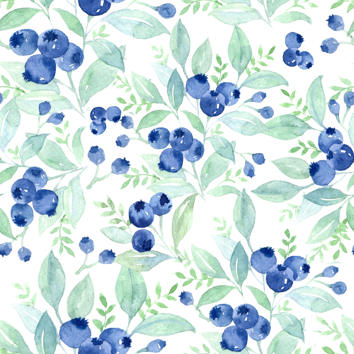 Blaubeeren Aquarell – Muster 006_154