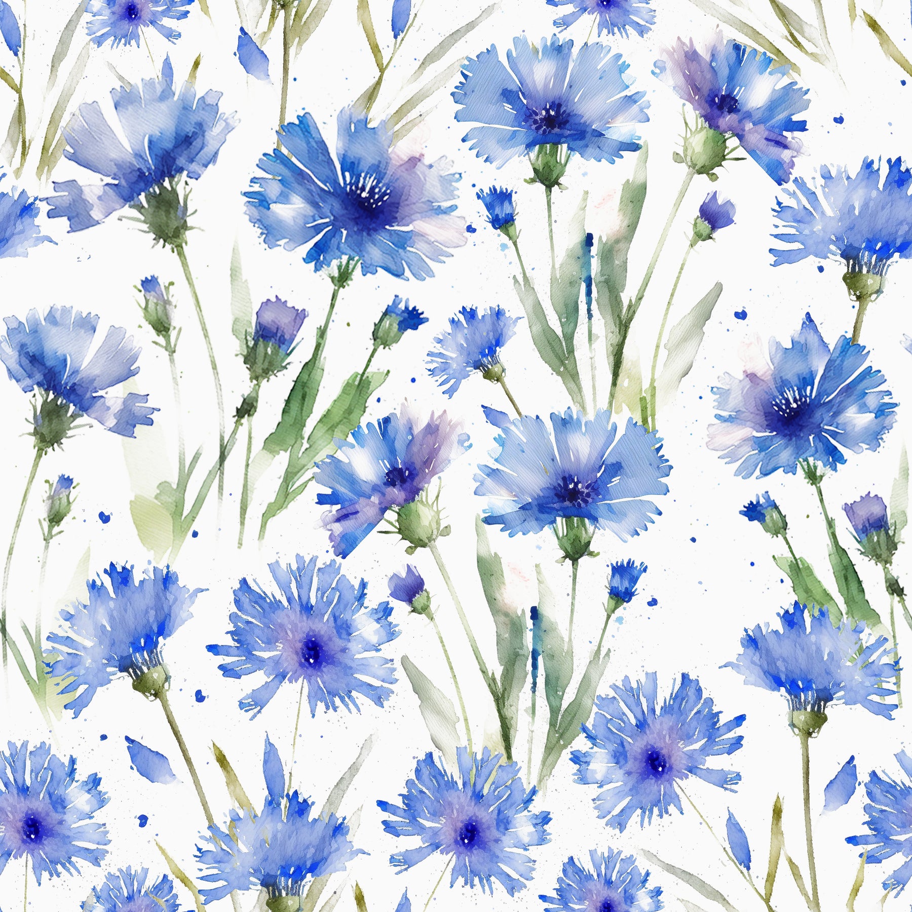 Kornblumen Aquarell – Muster 006_157