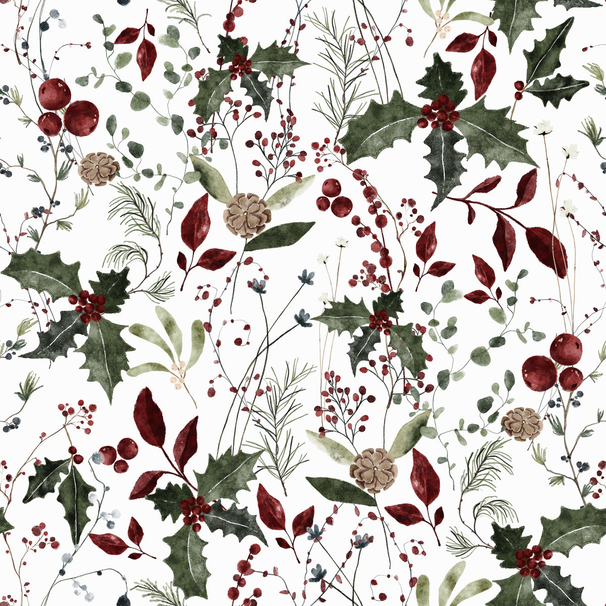 Stechpalme mit roten Beeren – Muster 006_163