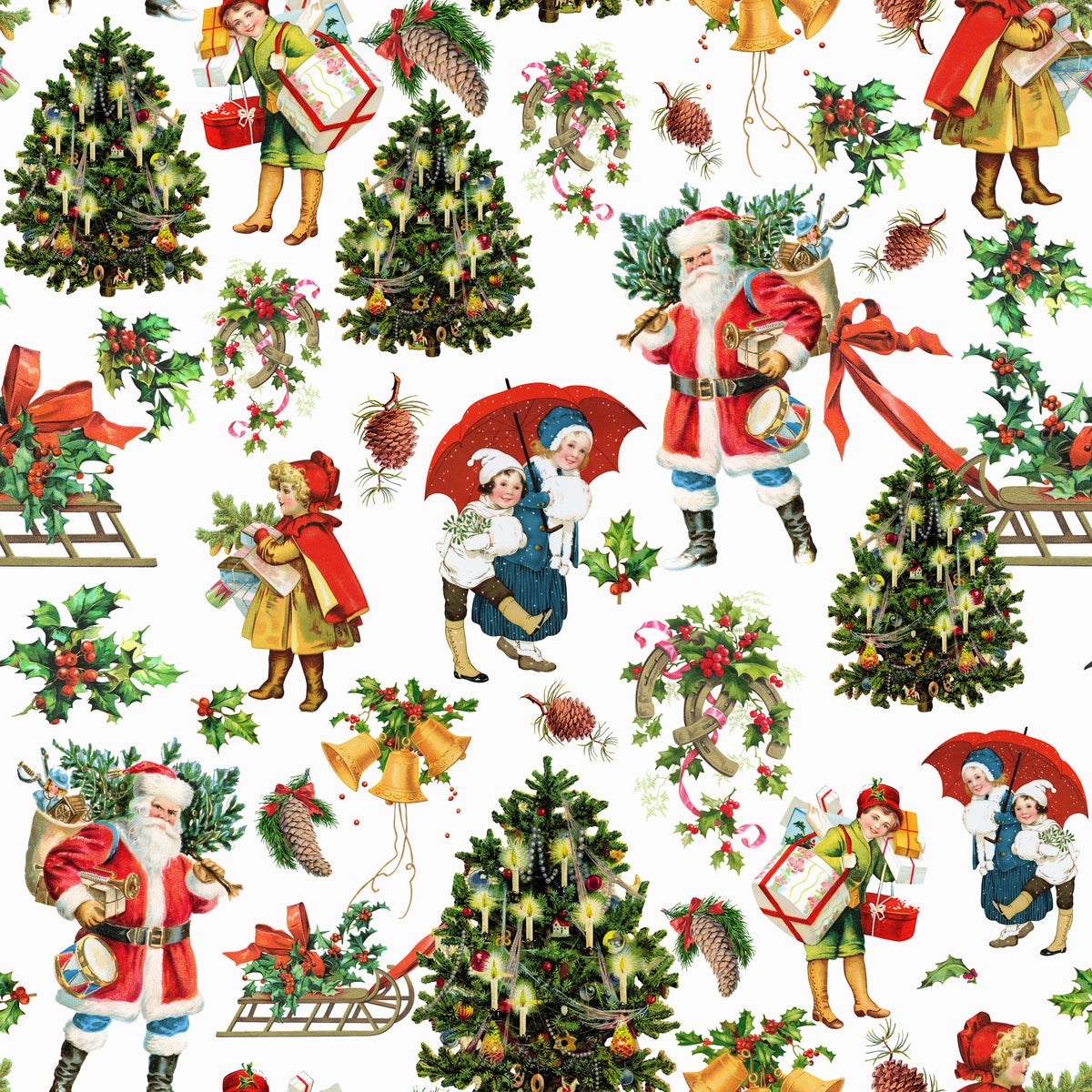 Nostalgische Weihnacht mit Christbäumen – Muster 006_166