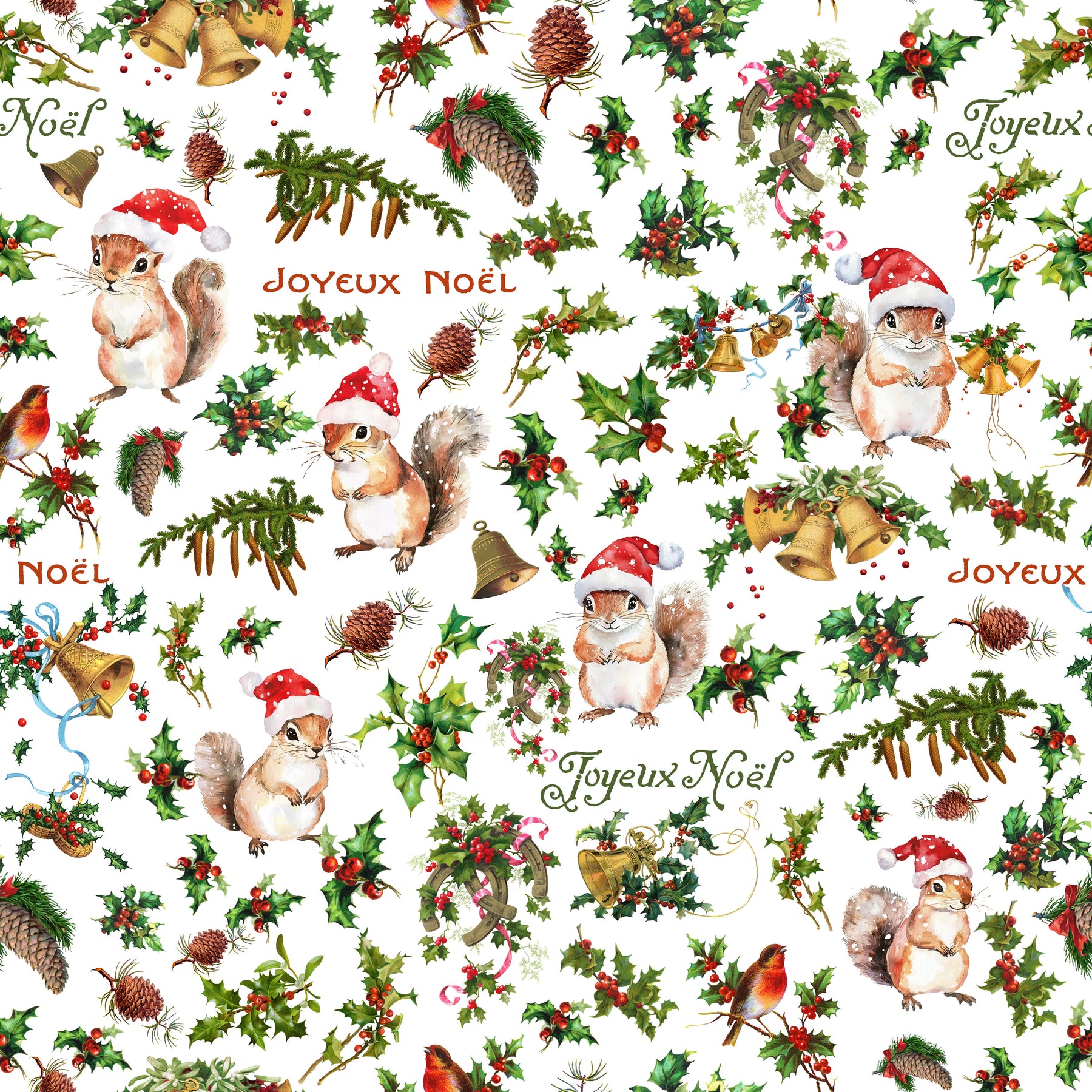 Weihnachtseichhörnchen Joyeux Noël – Muster 006_177