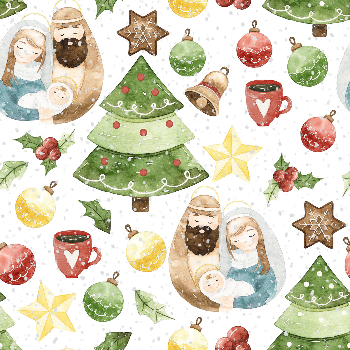 Weihnachtsbäume mit Krippe – Muster 006_191