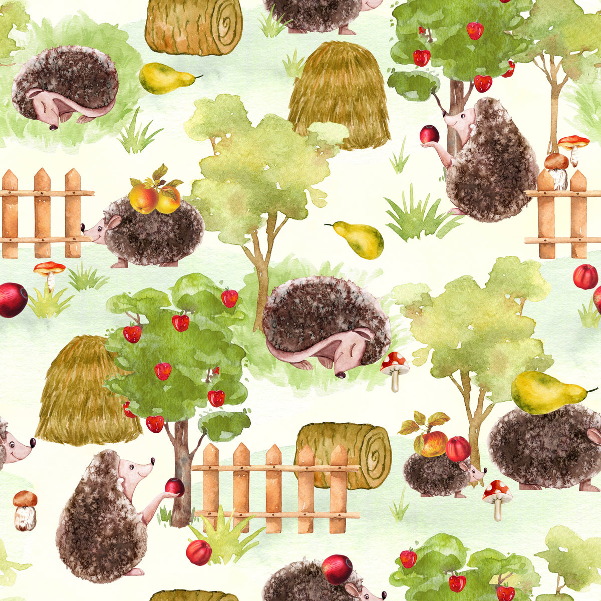 Igel im Obstgarten – Muster 006_028