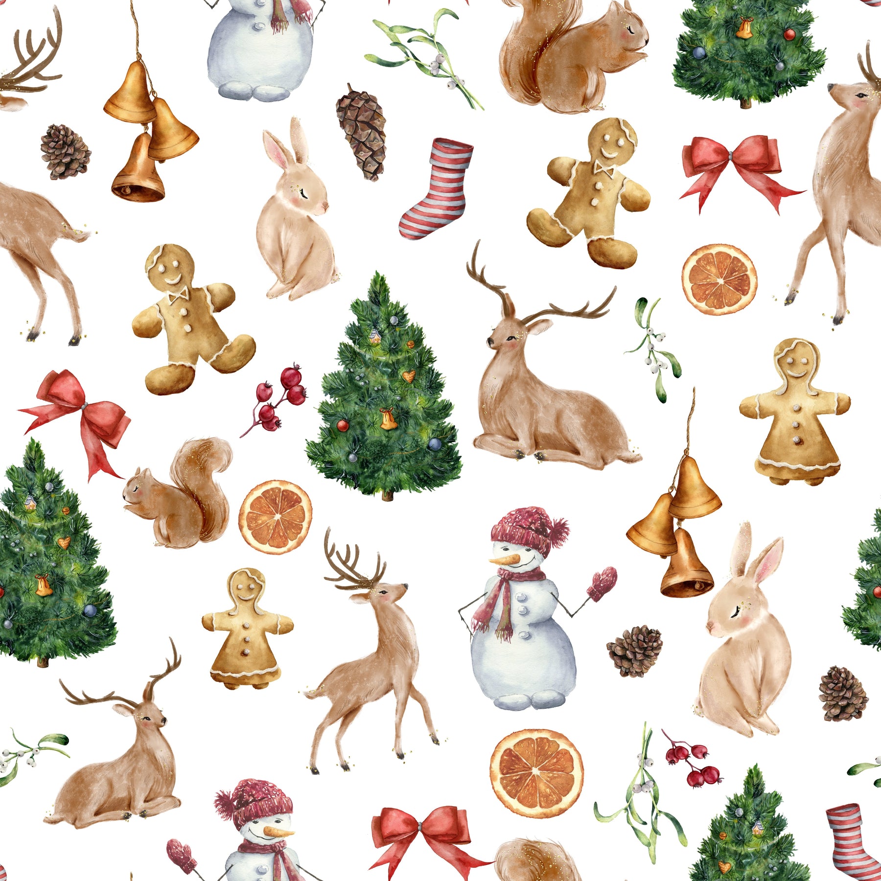 Weihnachten mit Hirsch und Lebkuchen – Muster 006_048