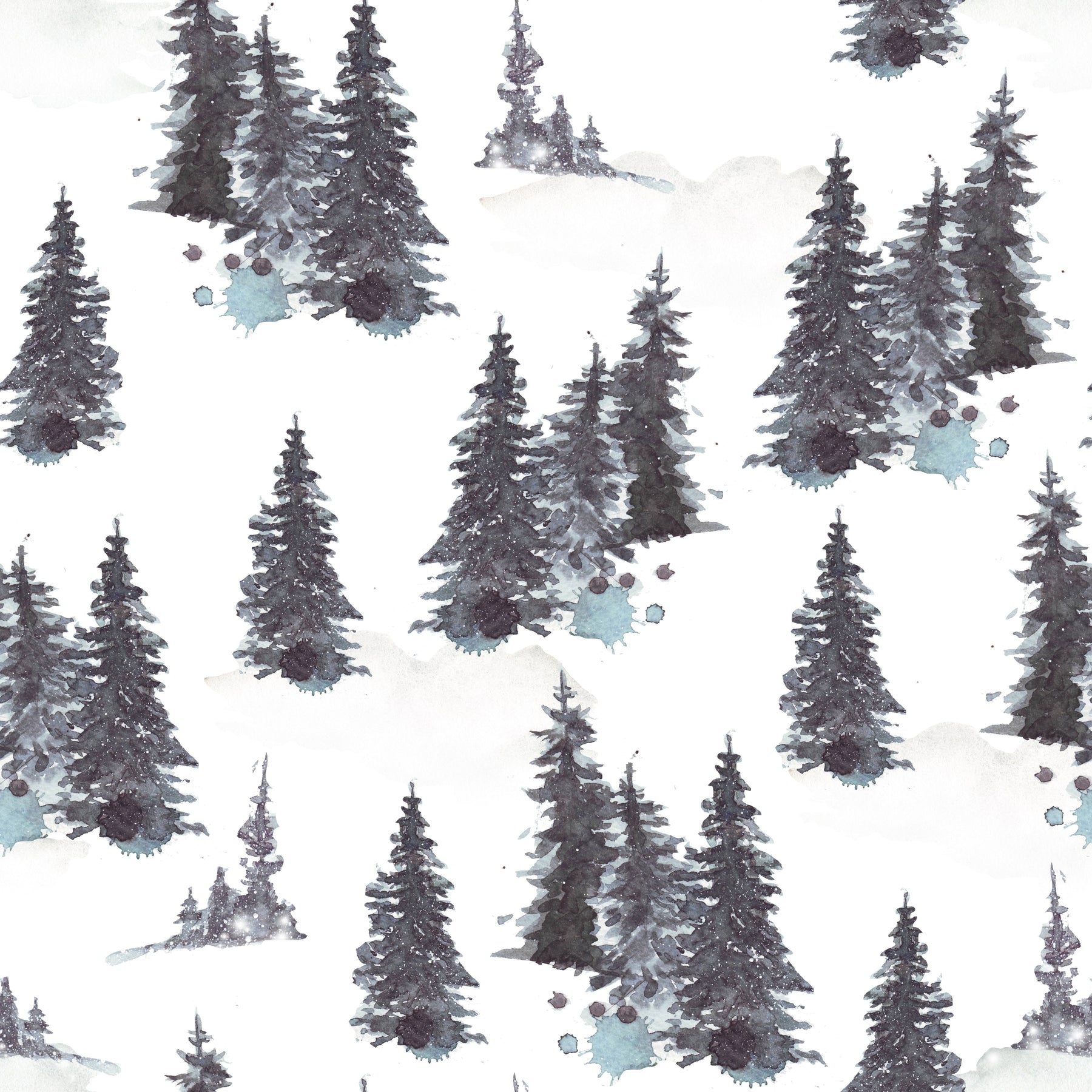 Dunkle Tannen im Schnee – Muster 006_057