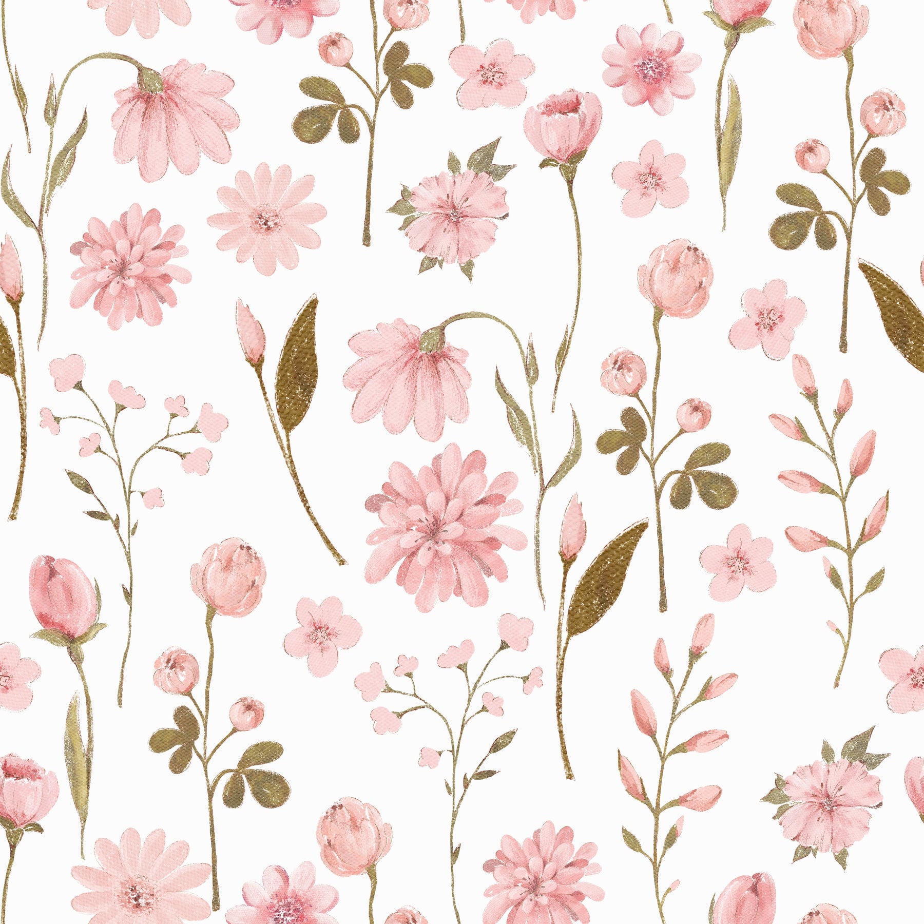 Zarte Blüten Rosa – Muster 006_088