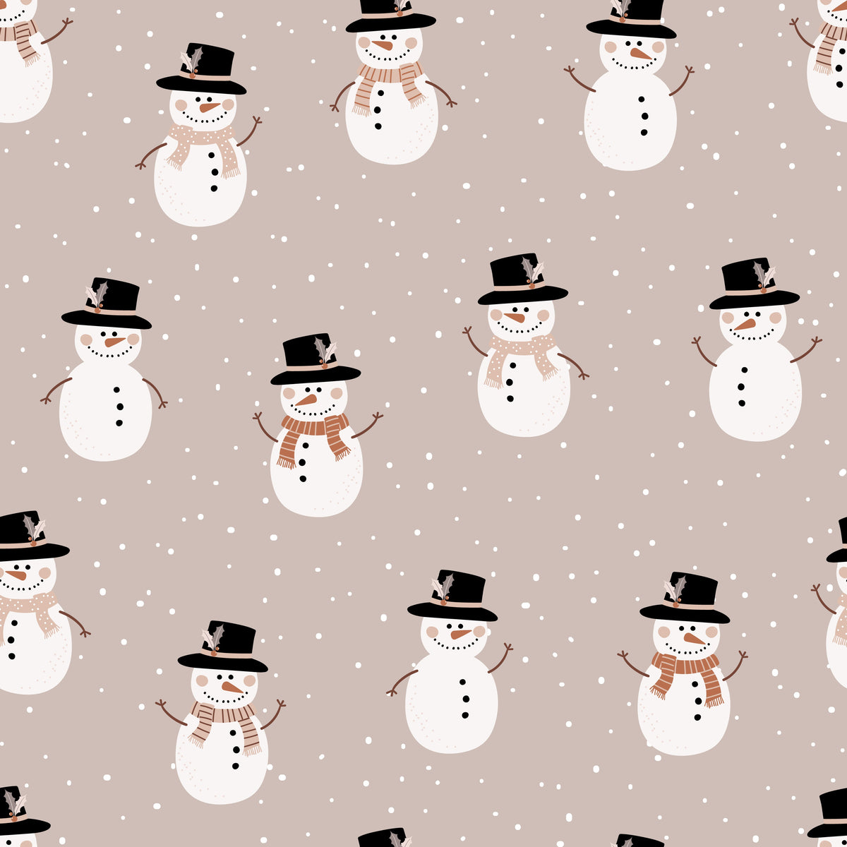Snowmen – Cozy Christmas – Grey – Muster 010_002_01