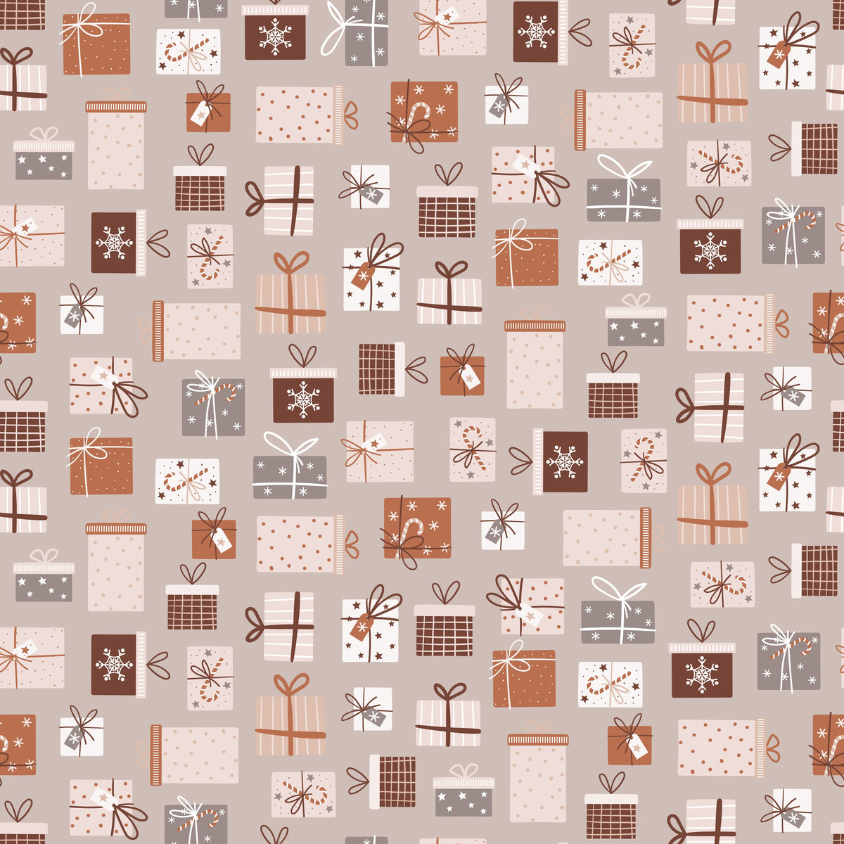 Wrapped Presents – Cozy Christmas – Grey – Muster 010_005_02