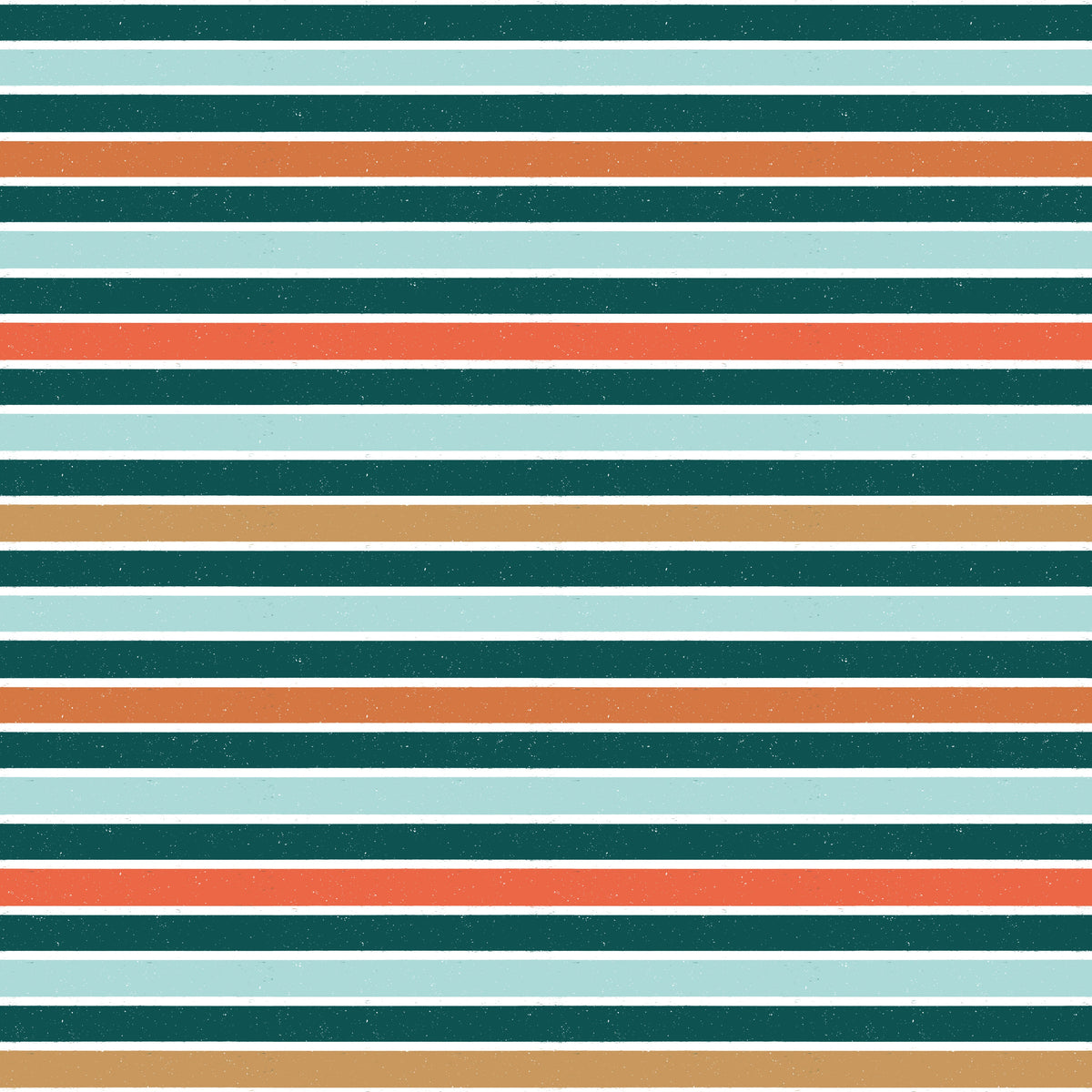 Colorful Stripes in Coral Red, Pink, Green and Brown – Winter Friends – Dark Green – Muster 010_027_02