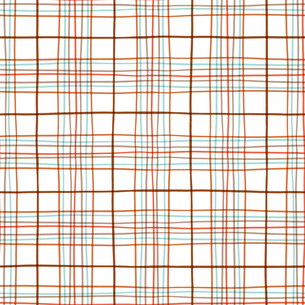 Colorful Hand-drawn Christmas Plaid – Winter Friends – Cream – Muster 010_028_01