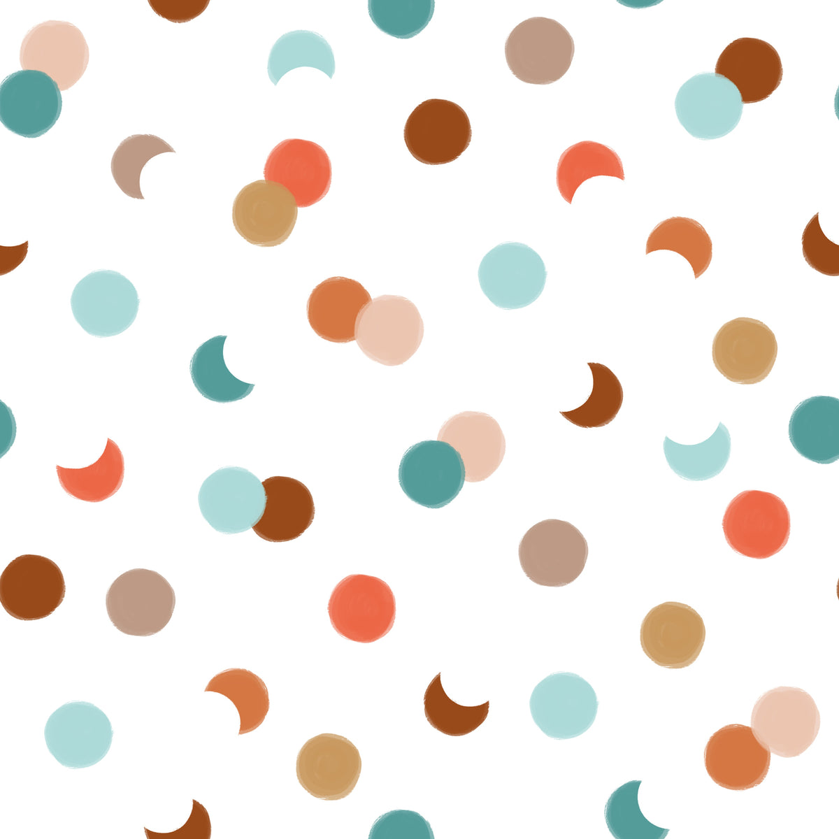Colorful Hand-Drawn Christmas Confetti – Winter Friends – White – Muster 010_029_01