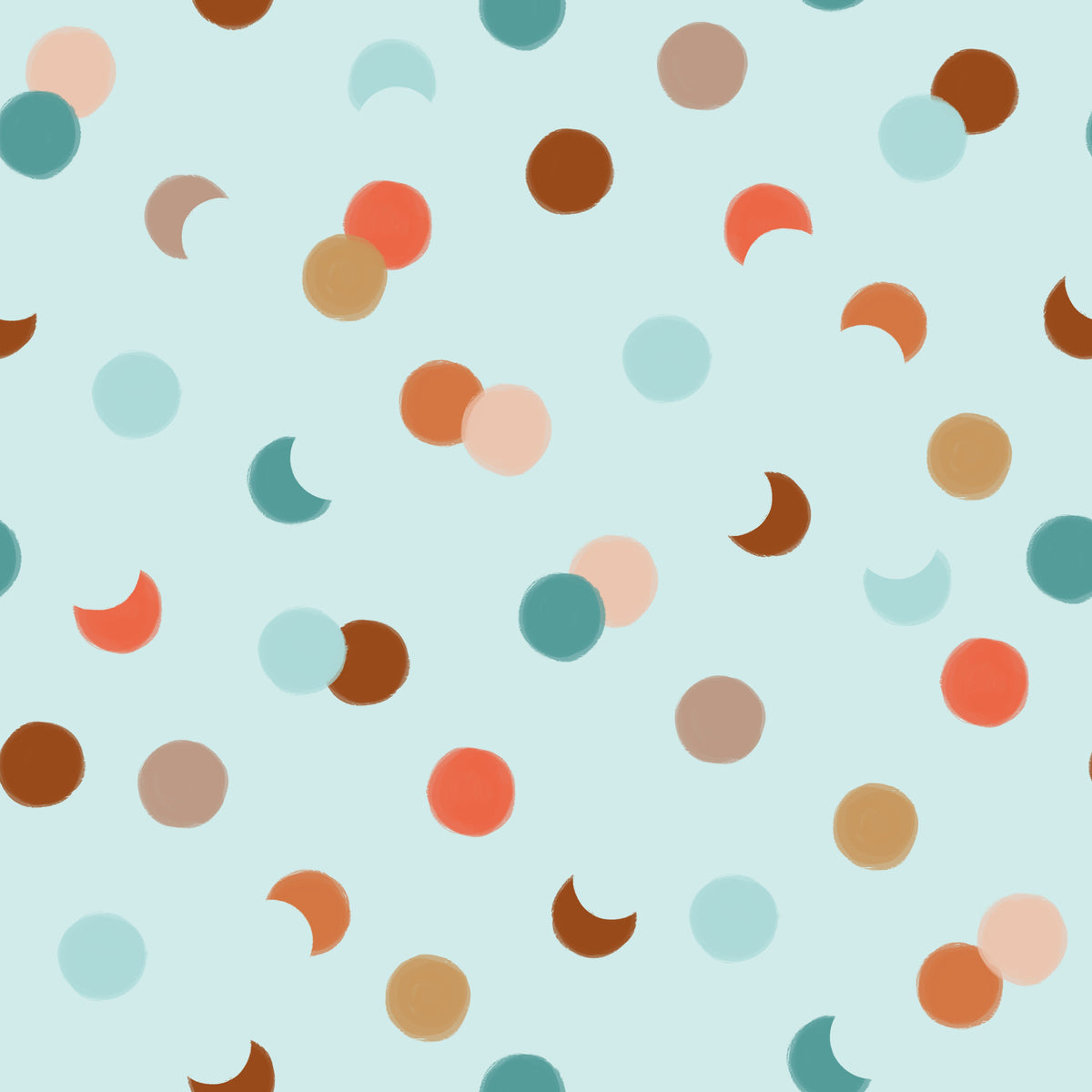 Colorful Hand-Drawn Christmas Confetti – Winter Friends – Light Blue – Muster 010_029_02