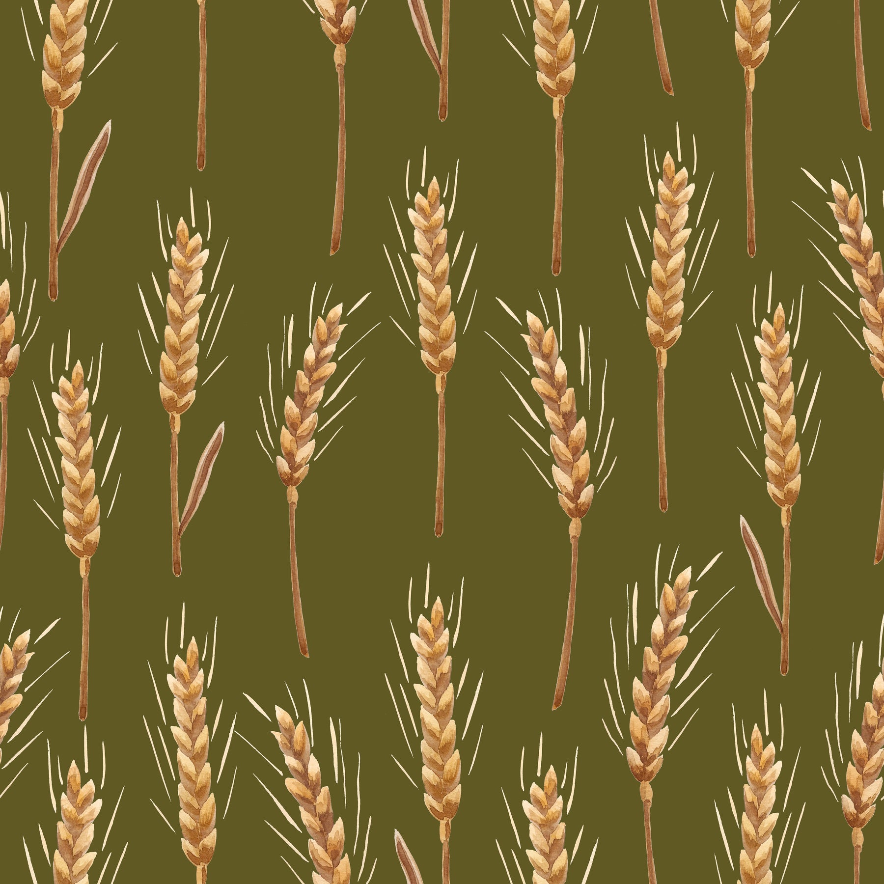 Golden Autumn Field Olive