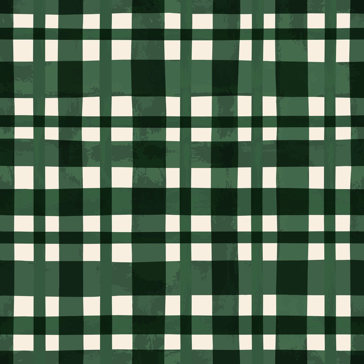 Winter Checks Dark Green