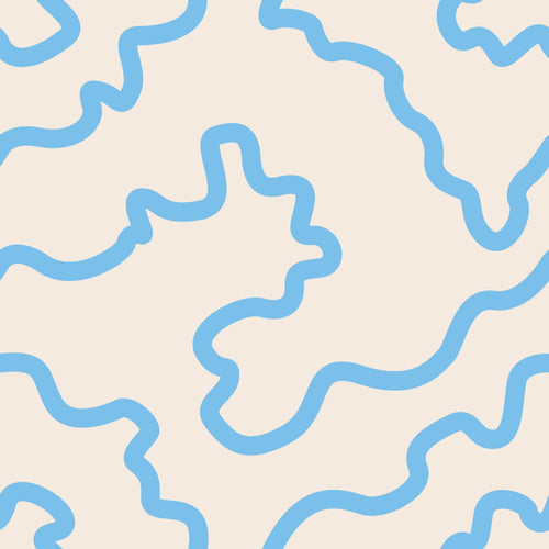 Abstract Water Lines Blue