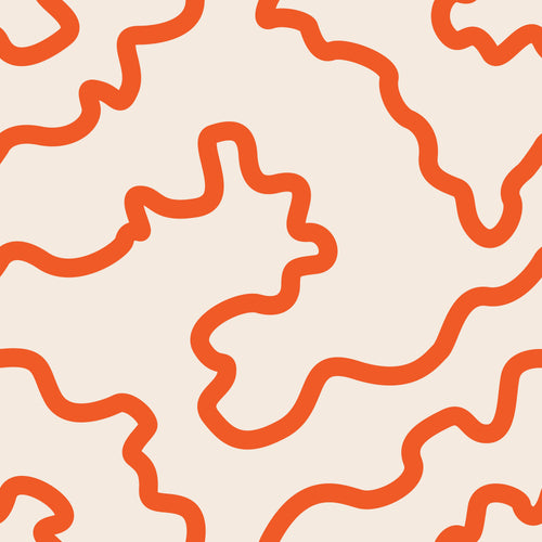 Abstract Water Lines Orange