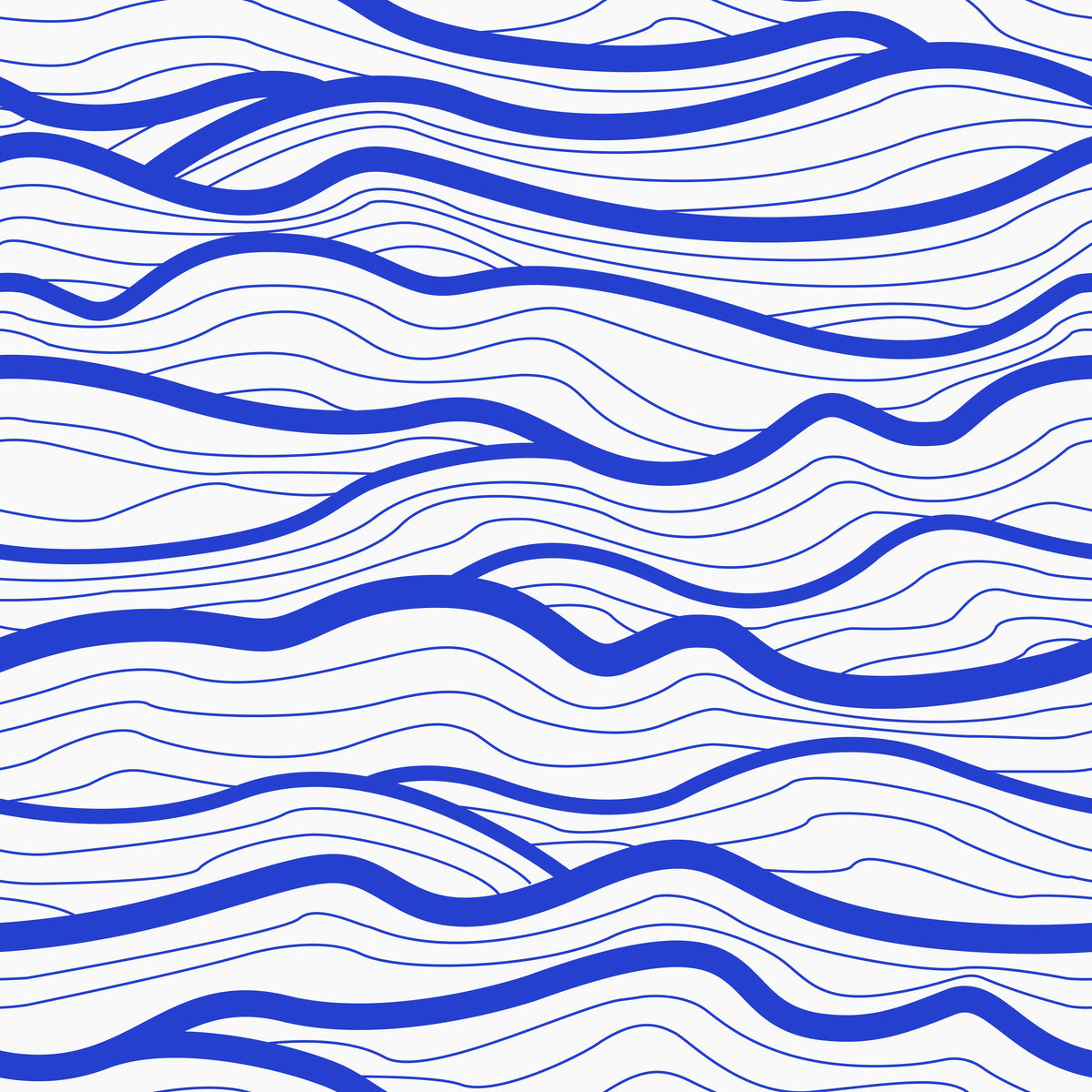 Wavy Sea Lines White