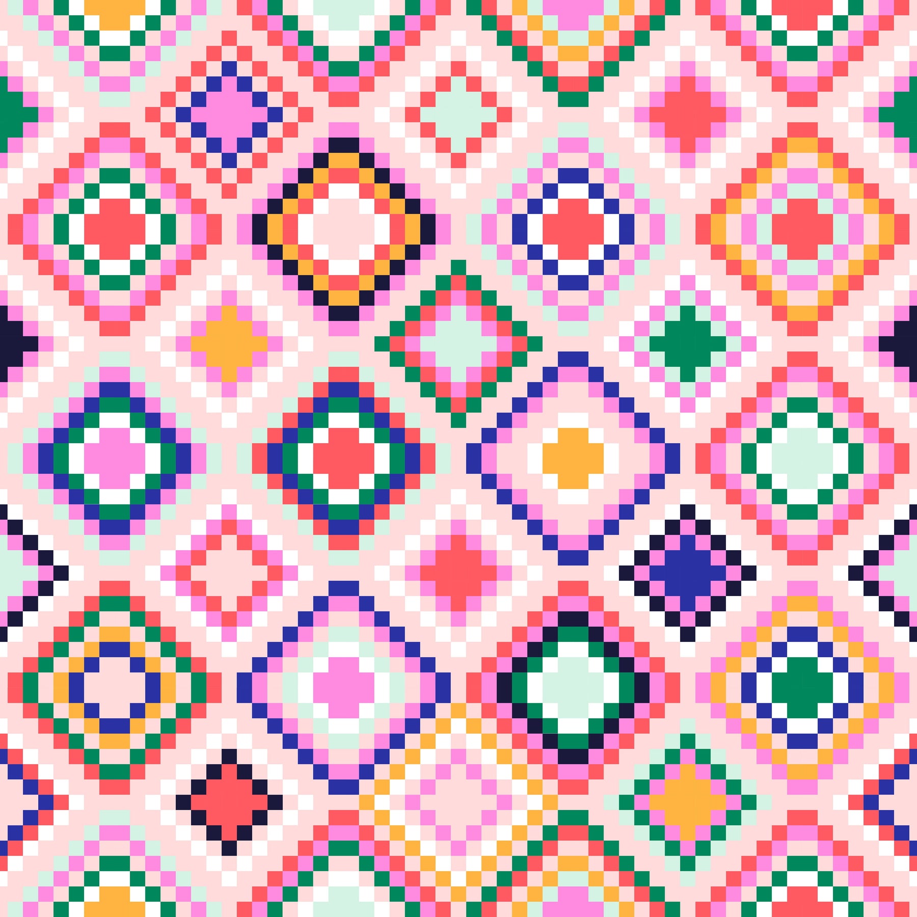 Boho Mosaic Pink