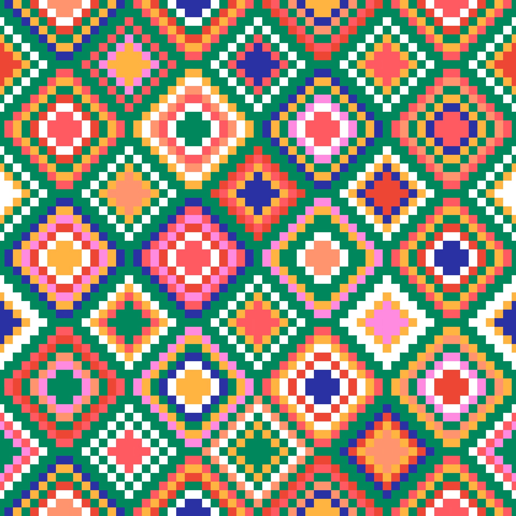 Boho Mosaic Green