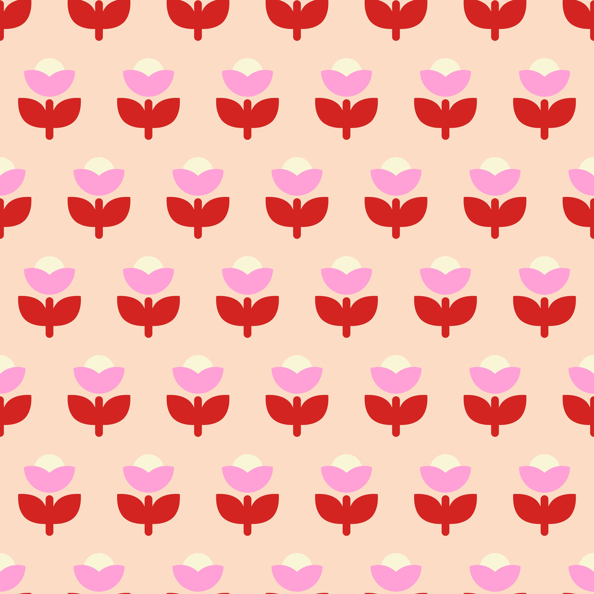 Retro Flowers Pink