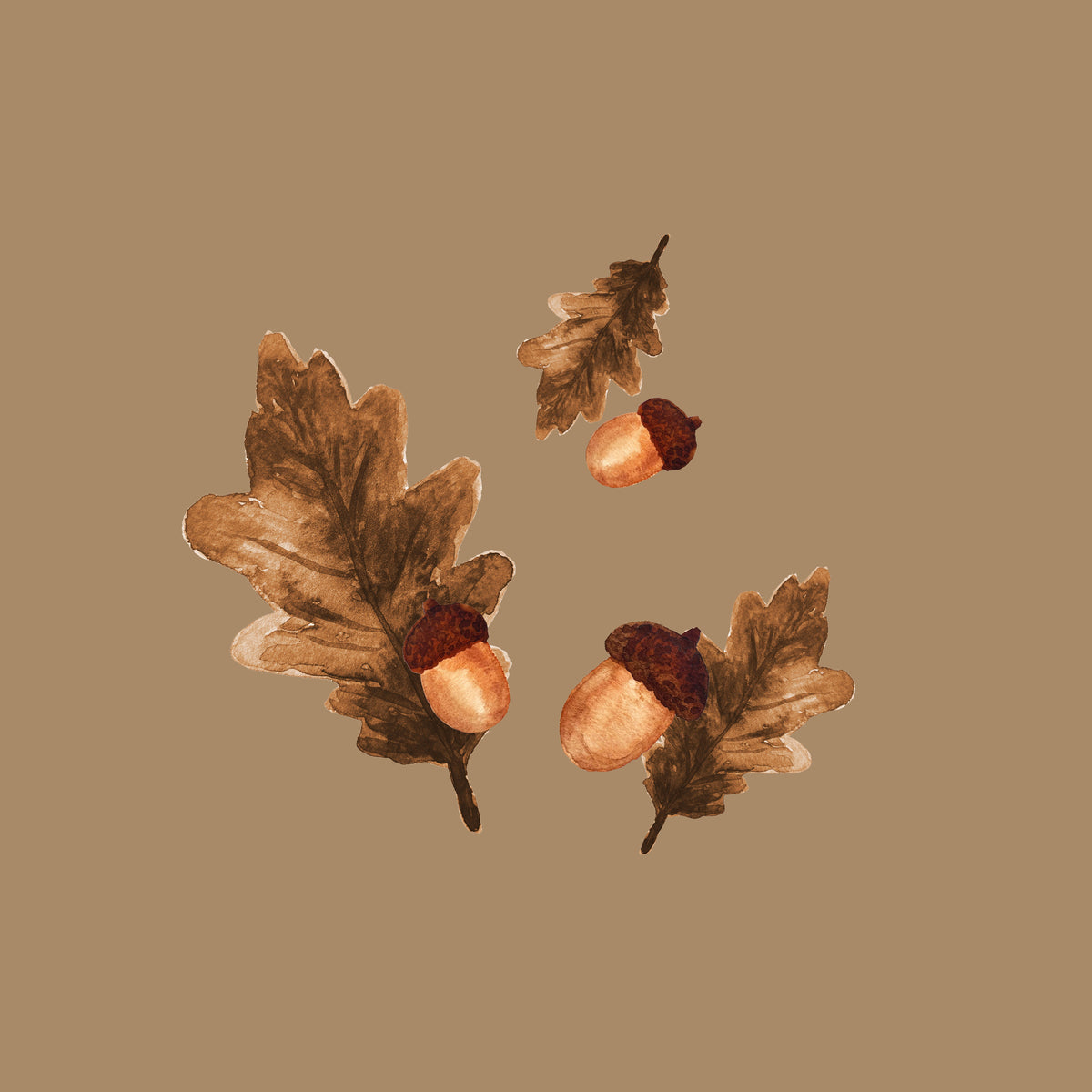 Oak Leaves Taupe – Muster 001_262