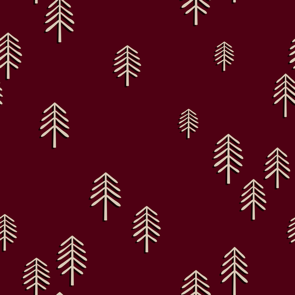 Fir Trees Dark Berry – Muster 001_276