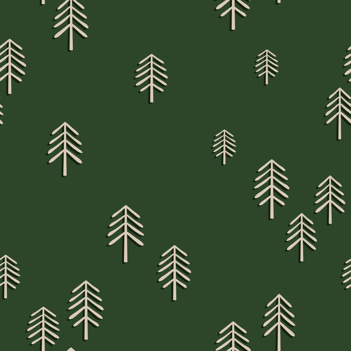 Fir Trees Moss Green – Muster 001_277