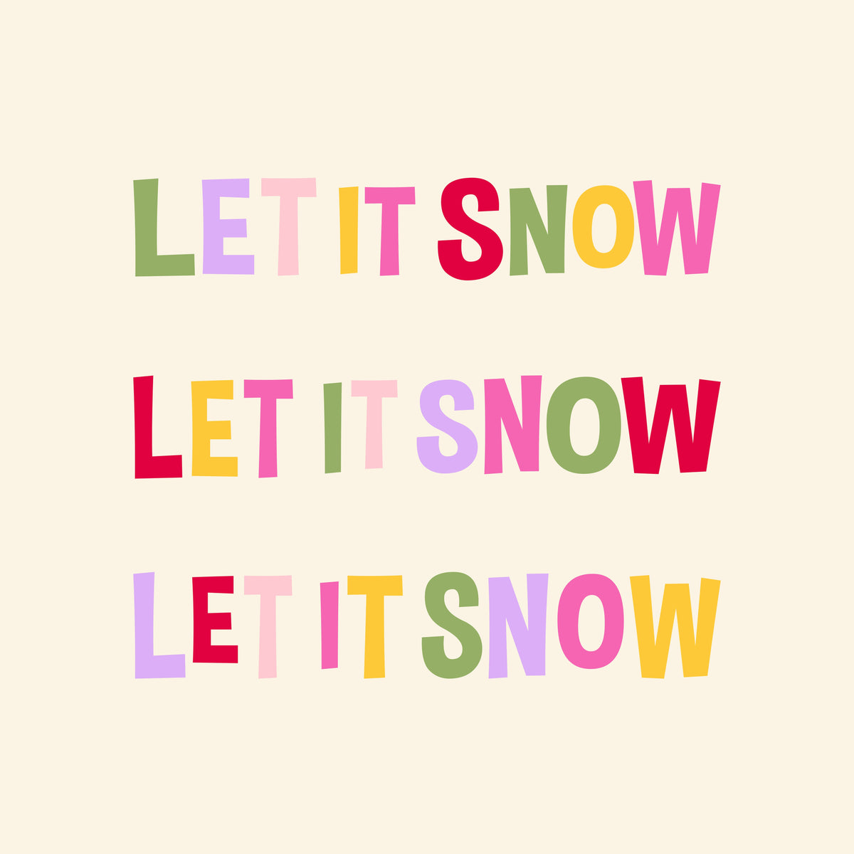 Let It Snow Beige – Muster 001_331