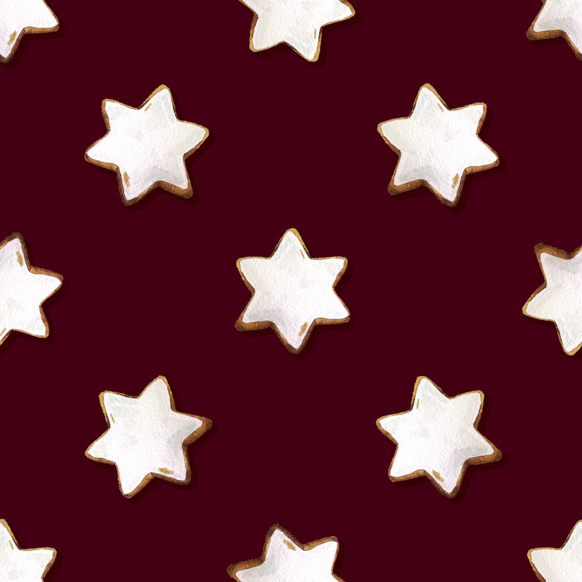 Cinnamon Stars Bordeaux – Muster 001_355