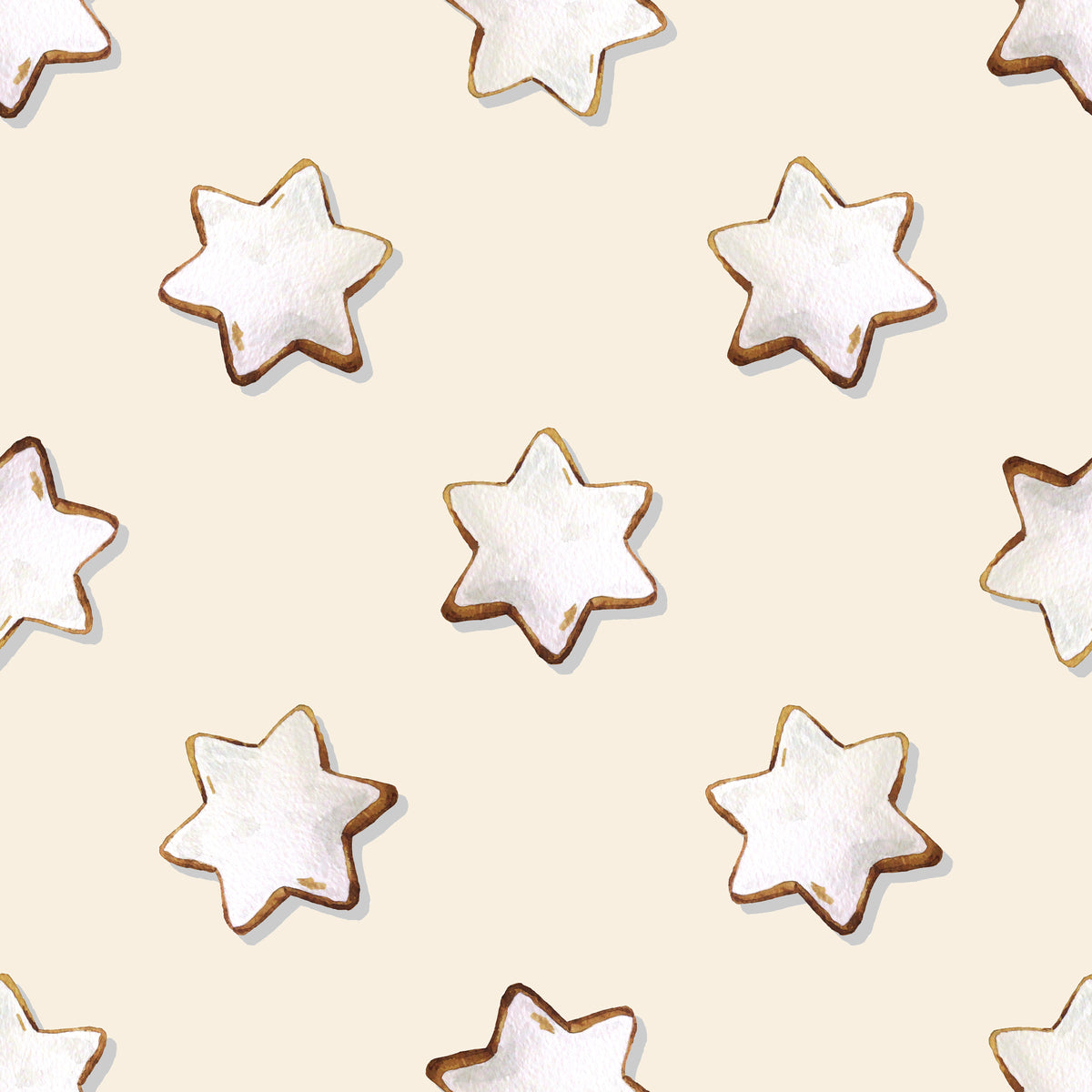 Cinnamon Stars Beige – Muster 001_356
