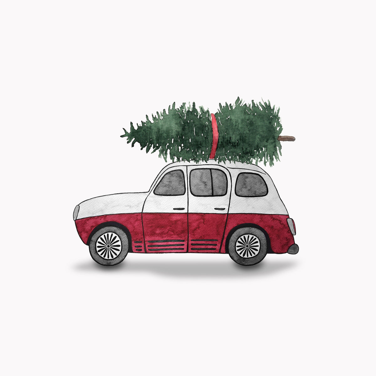 Red Christmas Car – Muster 001_379