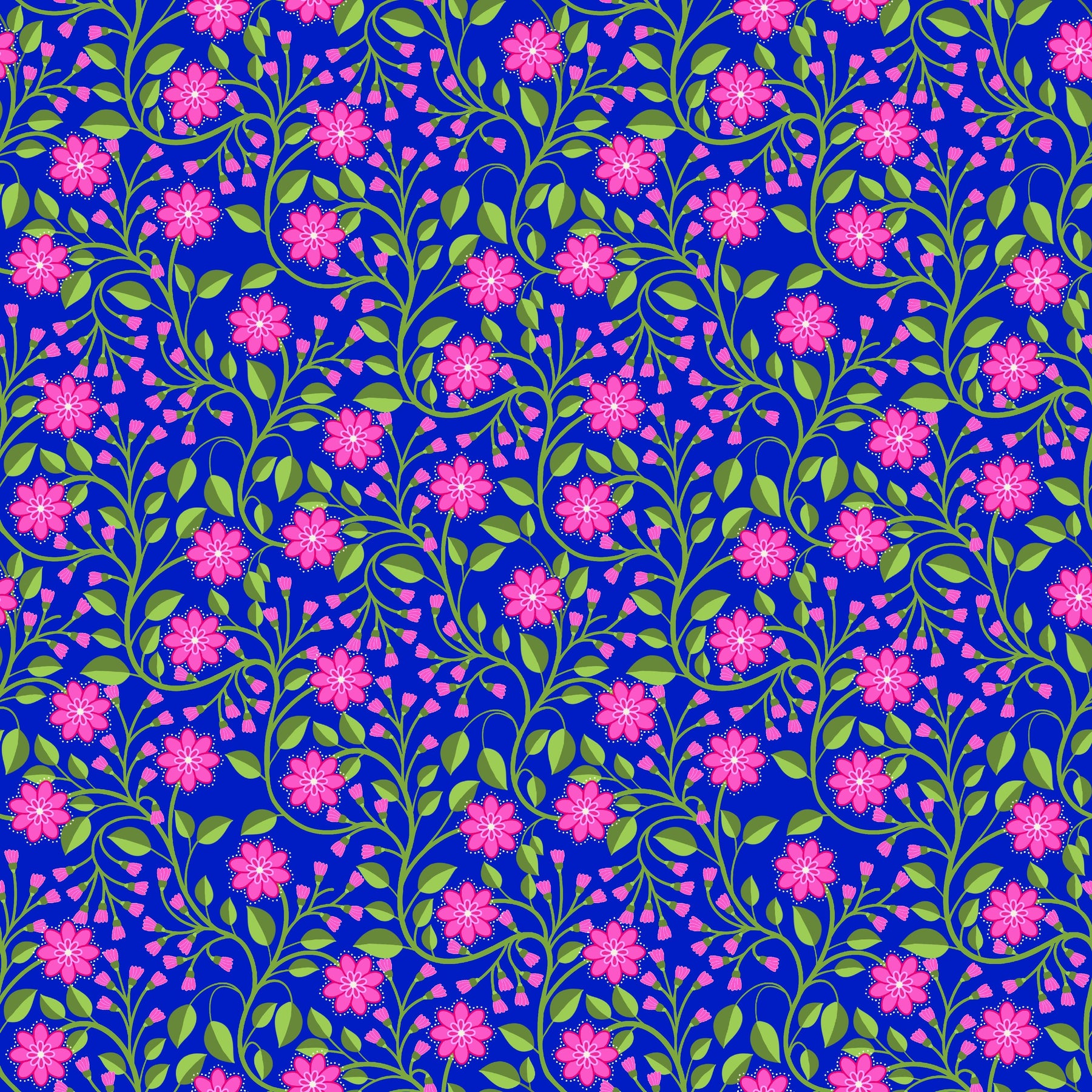 Belle Fleur Mittelblau – Muster 003_007_02