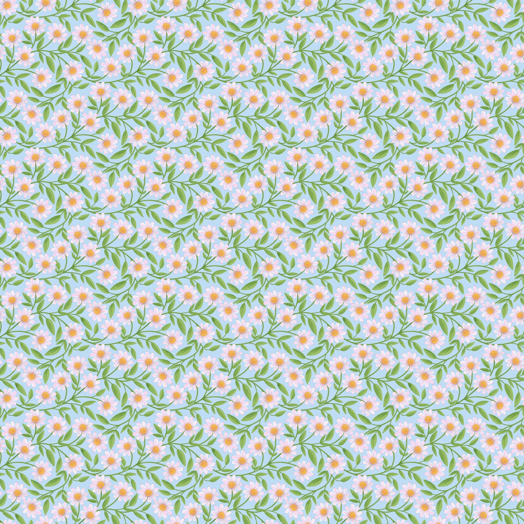 Daisy Delight Hellblau – Muster 003_010_02