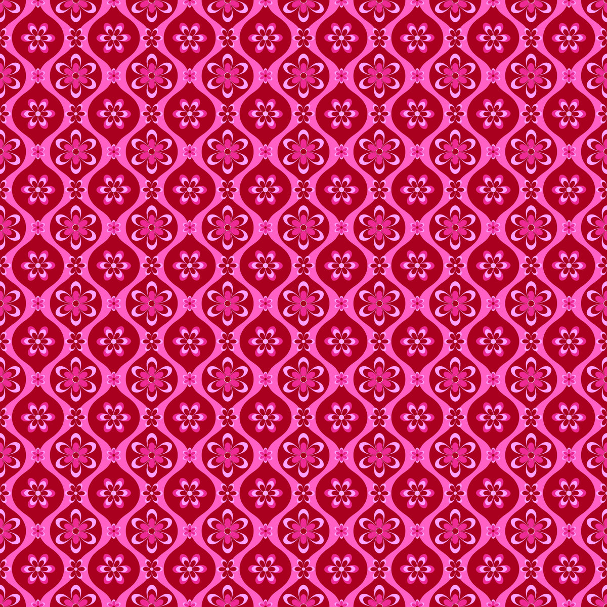 Retroblumen Rosa – Muster 003_029_01