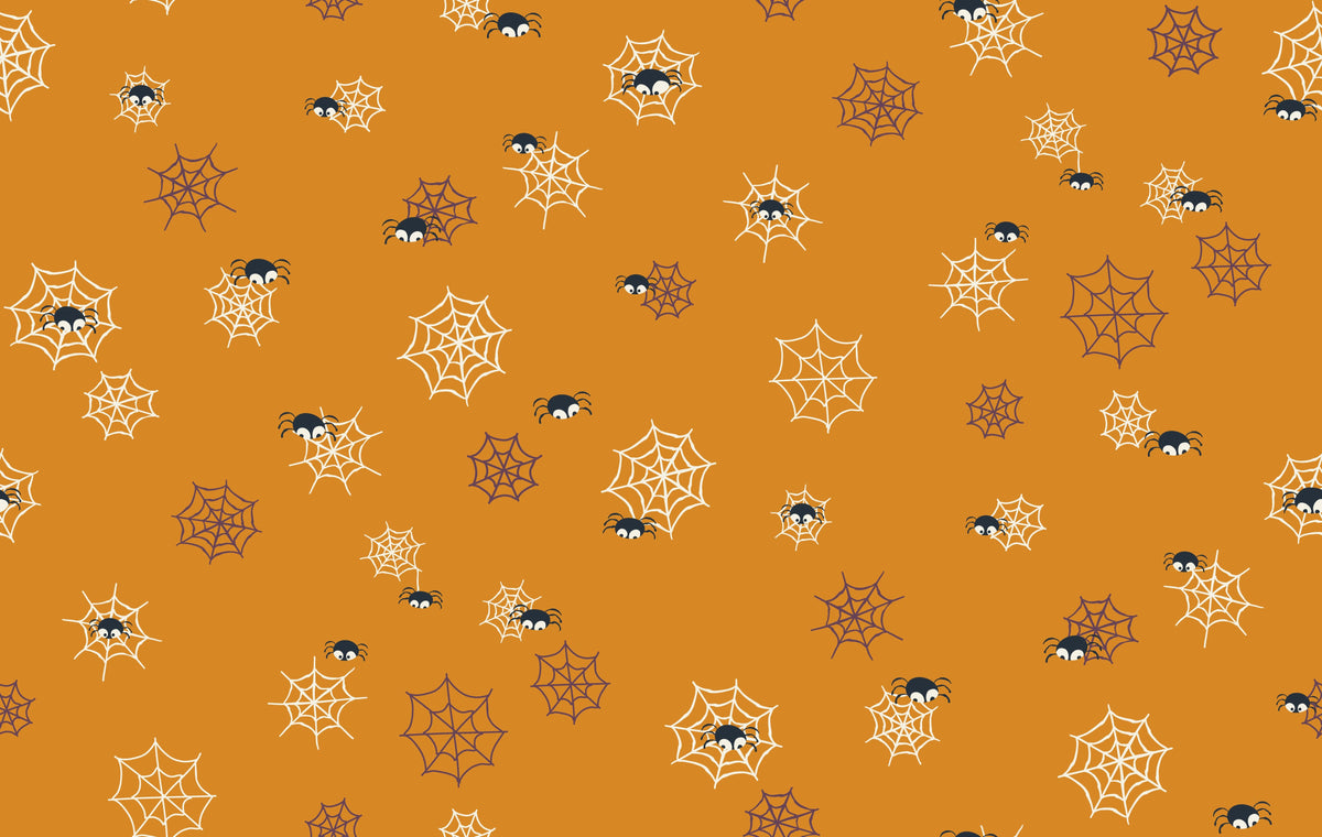 Halloween-Spinnen Orange – Muster 008_003_03