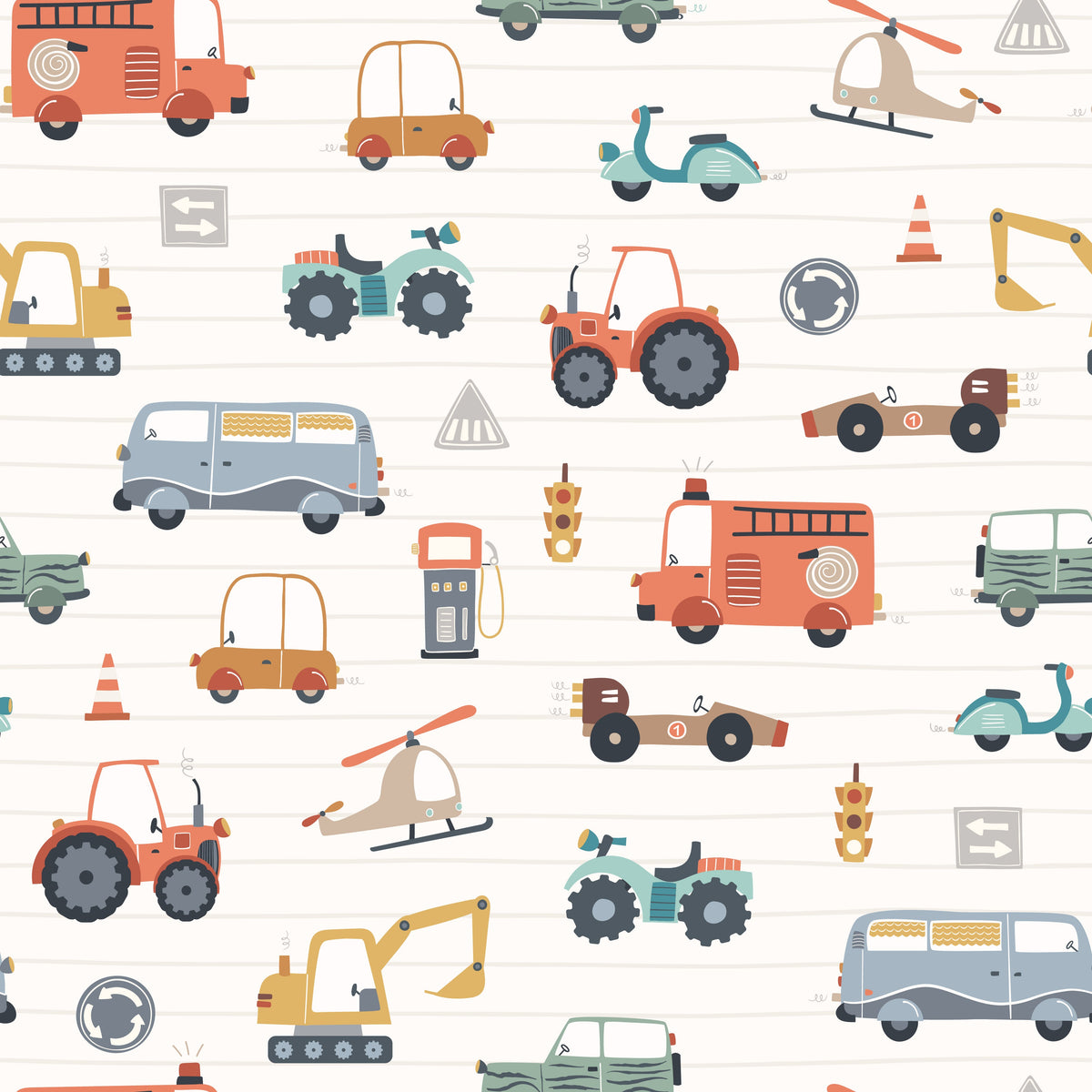 Fahrzeuge Creme – Muster 008_019_01