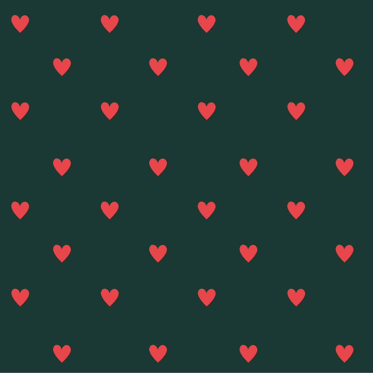 Hearts Dunkelgrün – Muster 009_004_03