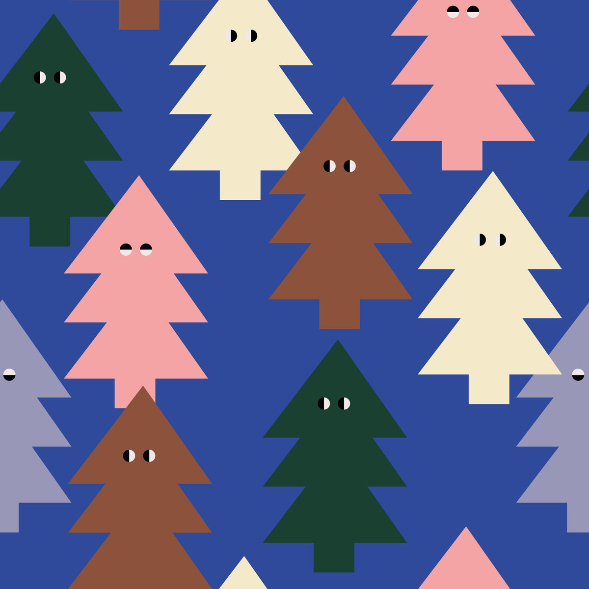 Christmas Trees Blau – Muster 009_018_02