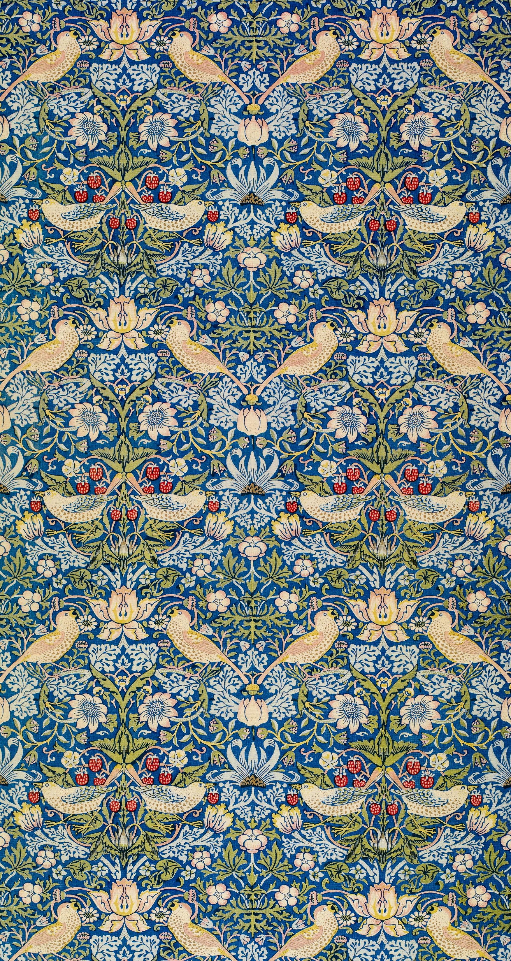 Muster Floral Blau